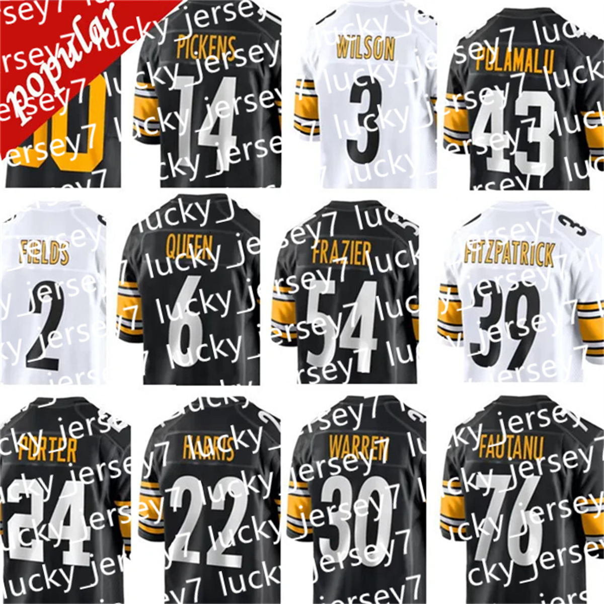 custom NFL Steeler 8 Aaron Rodgers Jersey 90 T.J. Watt Minkah Fitzpatrick Metcalf Najee Harris Joey Porter Jr. Jaylen Warren Pat Freiermuth Football Men Women Youth