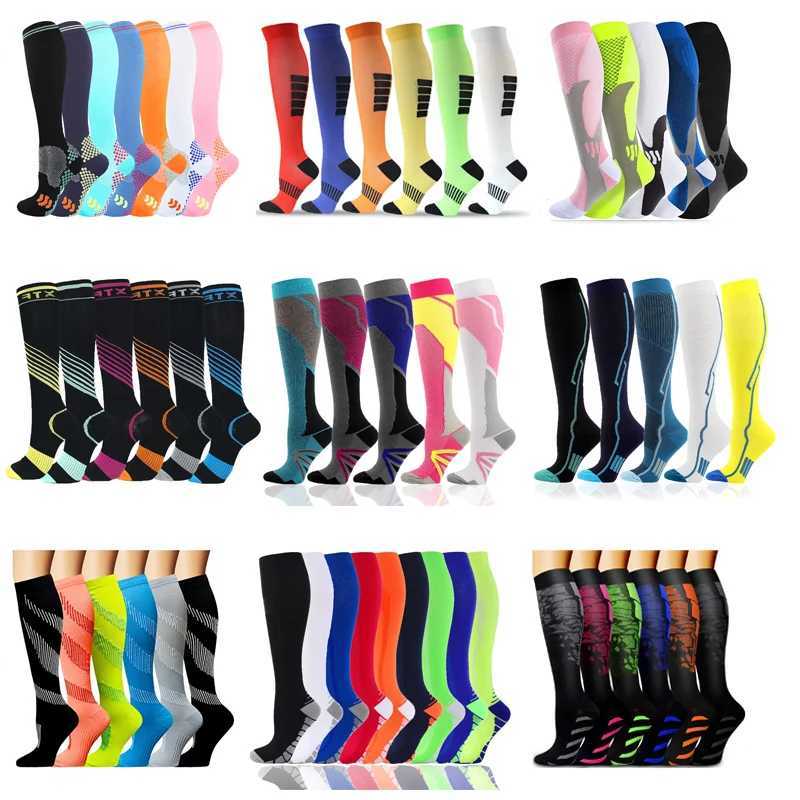 567 Double Compression Socks Men Women Marathon Football Hiking Sports Socks Medical Varicose Diabetes Pregnancy Elastic SocksW251011