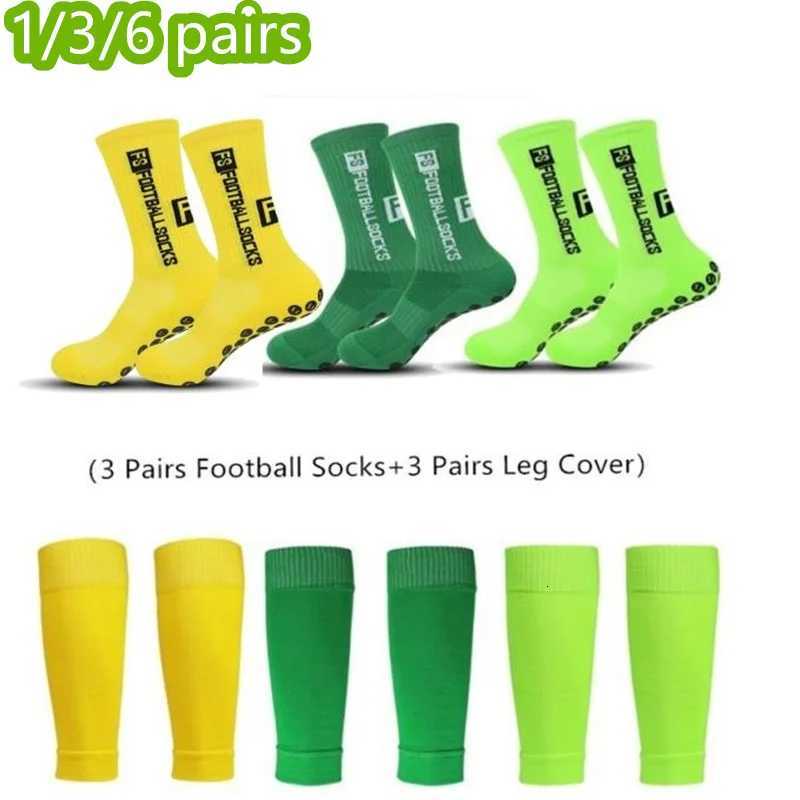 136 pair of combination adhesive point anti slip sweat and odor resistant FS football sports socksleg protectorsW251011