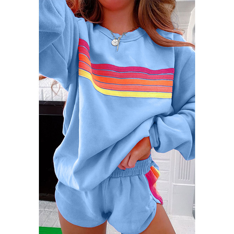 Designer Women's Two Piece Pants Spring And Summer Sportswear Womens Long-sleeved Top Loose Sports Shorts Suit Womens Casual Home 2-piece Set