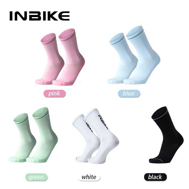 INBIKE Cycling Socks Antislip Socks for Men and Women Reflective Cycling Breathable Outdoor Sports Running and Cycling SocksW251011
