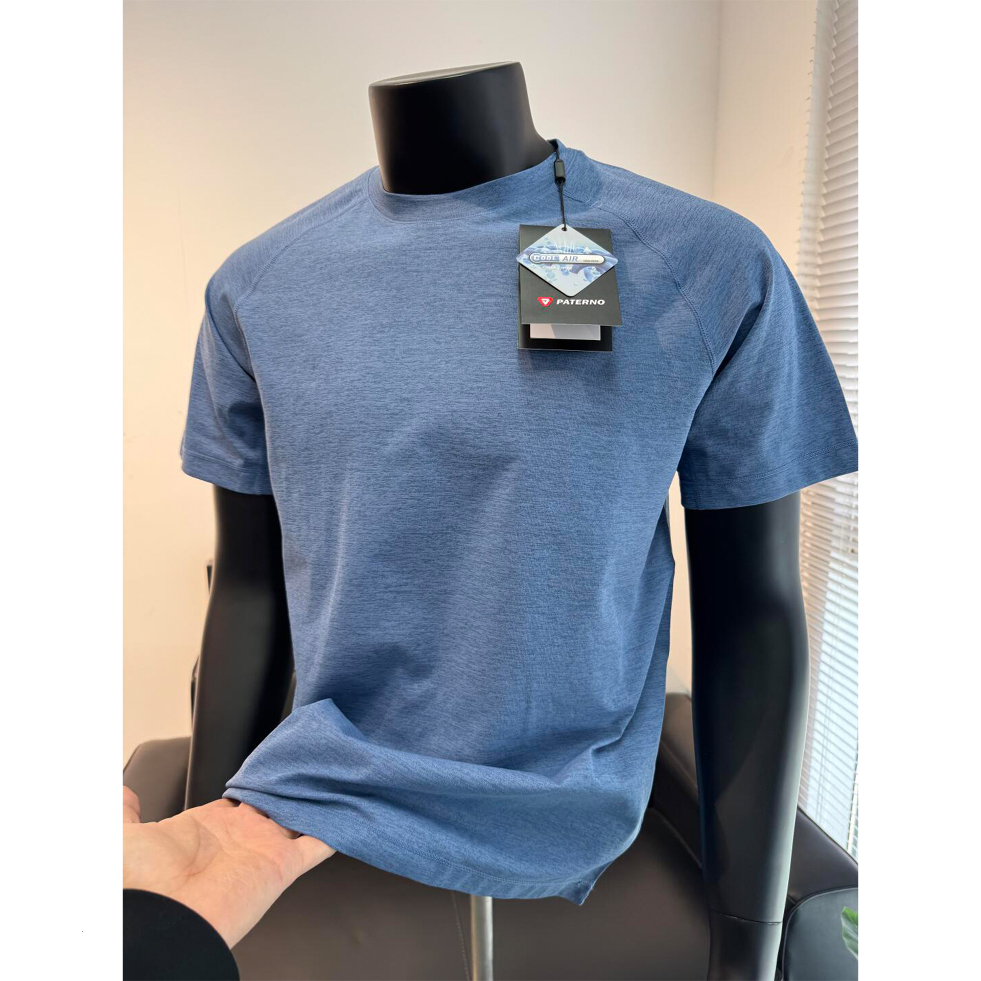 Haze Blue Cool Quick-dry T-shirt For Men Summer Ice Silk Thin Breathable Sports Short Sleeve Designer Hoodie Stretch Designer Shirt Fitness Half Sleeve