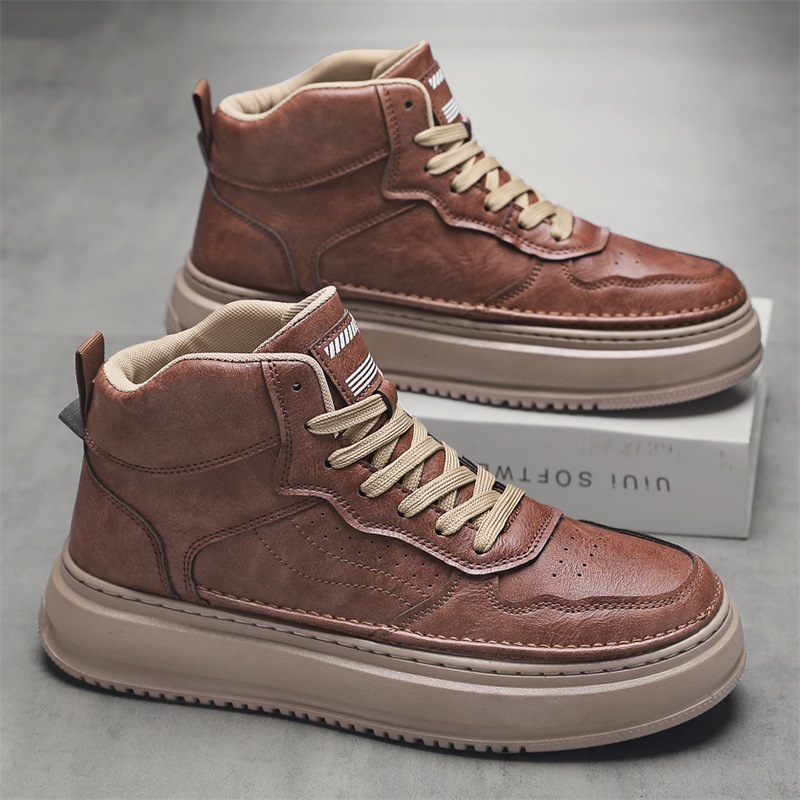 Men's Brand Hot Design High Top Sneakers - Luxury shoes Fall free shipping 2025 Thick Bottom Casual