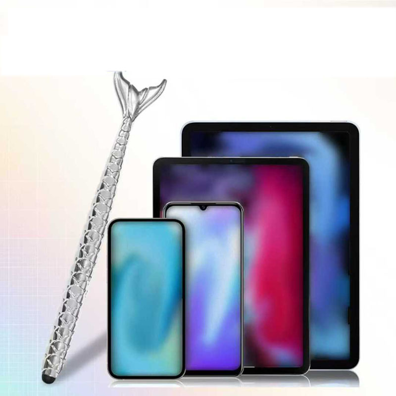 Kawaii Mermaid Bling Capacitive Touch Screen Pen Stylus For Iphone 17 Air 16E 16 15 14 13 Pro 12 11 Samsung S26 Ultra S25 Edge S24 FE IPad 2025 Mobile