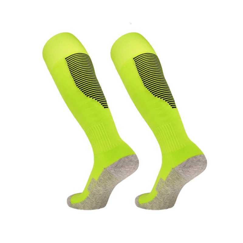 Stripe Sports Soccer Socks Adult Kids Breathable Football Club Knee High Training Running Long Stocking Towel Bottom Sock UnisexW251011