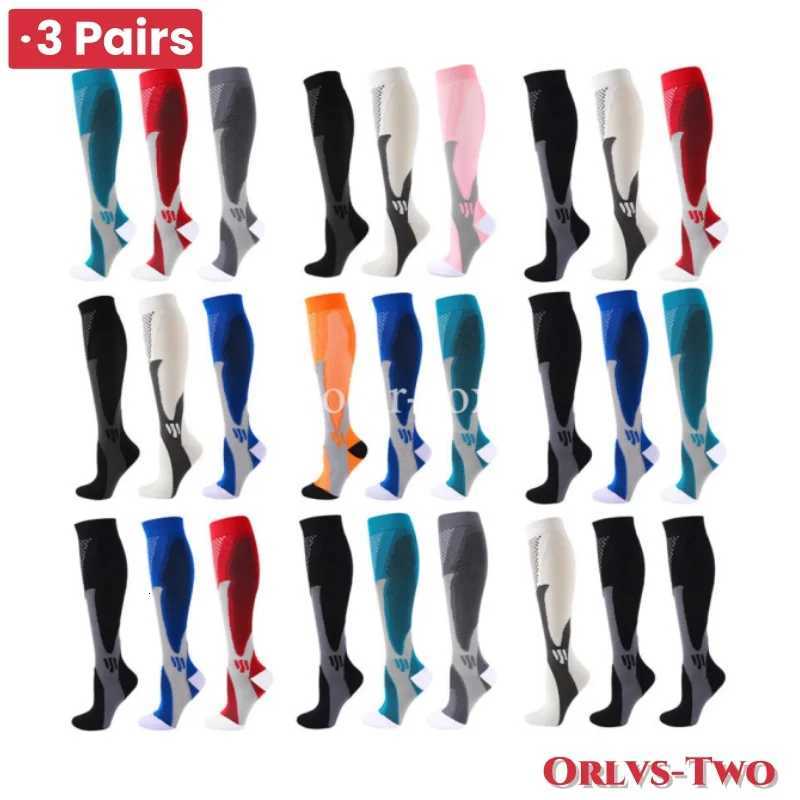 3 Pairslot Compression Socks Sports Socks Pack Football Socks Anti Slip Soccer Socks Men Women Basketball Baseball Rugby SocksW251011