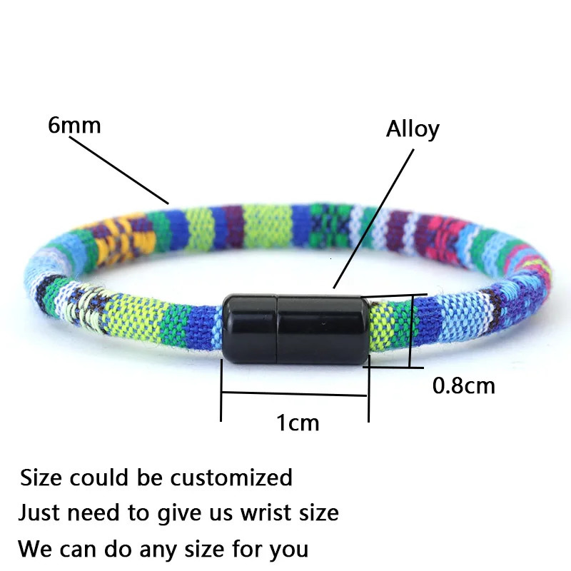 Noter Mens Bohemian Cord Chain Bracelet Tissu 6mm Thread Fabric Braslet Ethnic Braclet Homme Leisure Accessories Beach Jewelry 251008