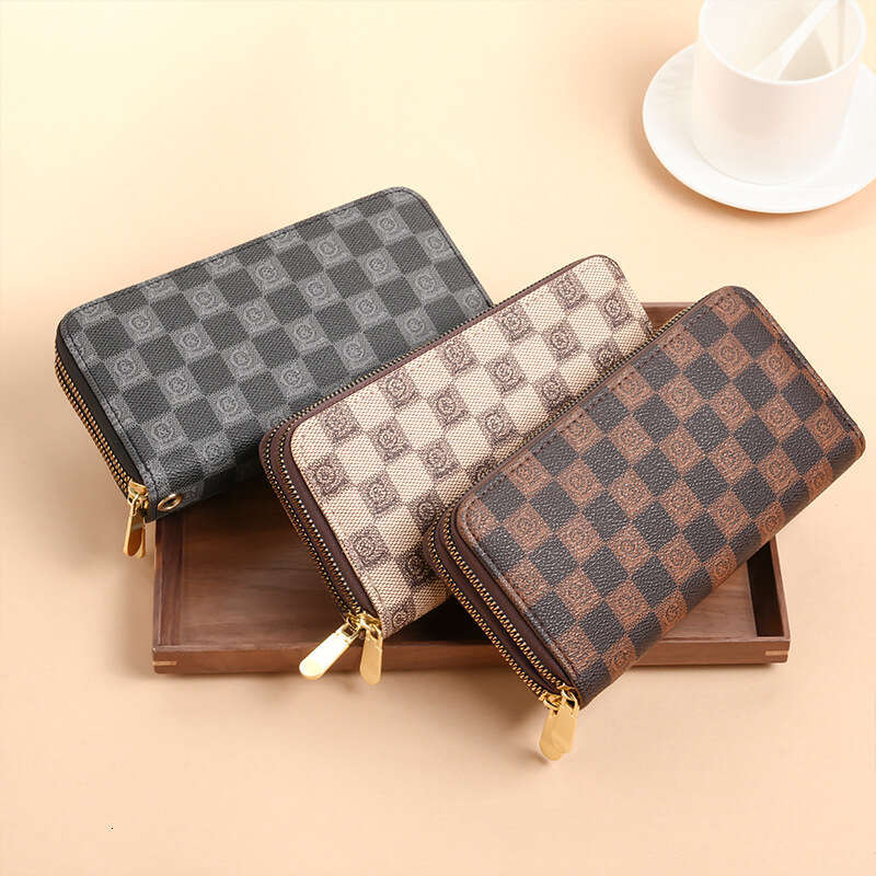 2025 New Women's Long Wallet Fashionable Elegant Printed Double Zipper Large Capacity Phone Bag Clutch