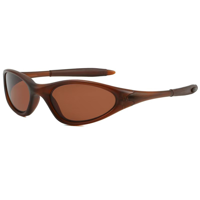 2025 New Style European & American Cross-Border Sunglasses, Men's & Women's TR Retro Oval Frame Outdoor Cycling Goggles Sunglasses