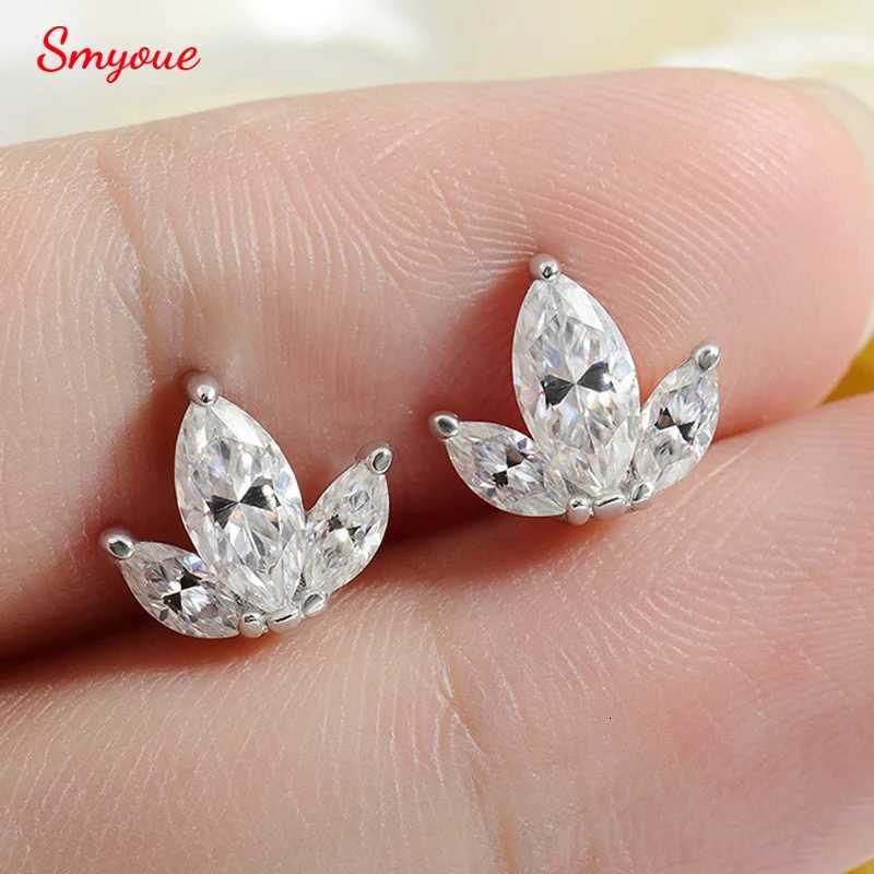 Smyoue Marquise Cut 3 Gems All Moissanite Stud Earrings for Wen Sparkling Jewelry Lab Diamond Pure 925 Sterling Silver Earring X251011