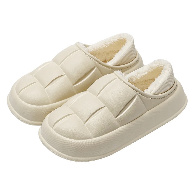 Neutral EVA slippers indoor sandals warm home shoes solid color waterproof soft thick sole fun womens dual-use 240914