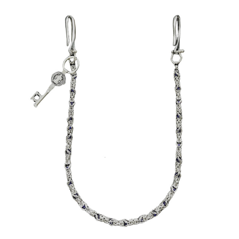 Fashion Concise Bilayer Clamp Beads Biker Chain Sheepskin Sheath Hip Hop Punk Style Keychains For men y2k Pants Chain Accesories 250324