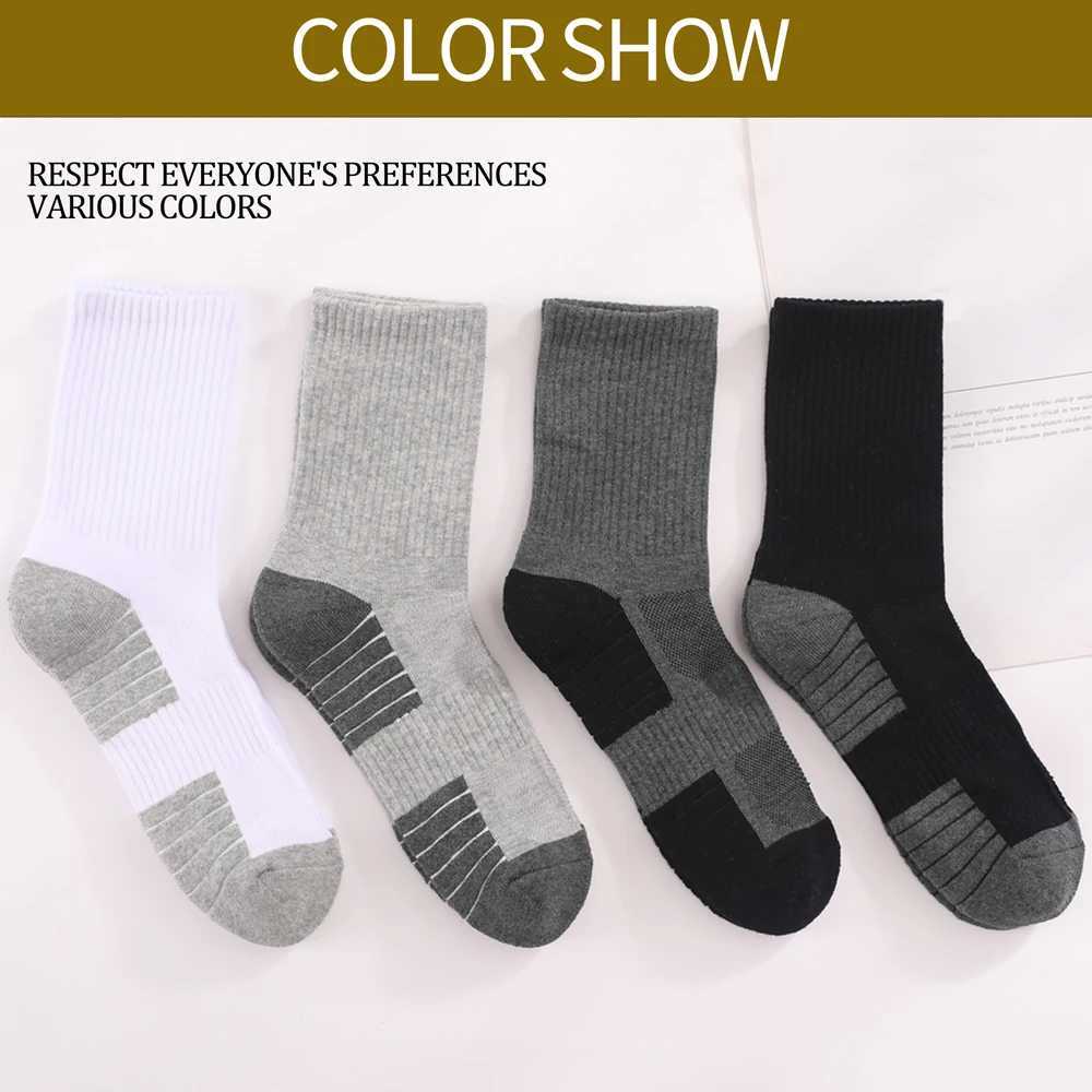 3 Pairs Cotton Outdoor Sports Socks HeavyDuty Trekking Socks for Men NonSlip Terry Loop Design Blister Prevention SIZE3550W251011