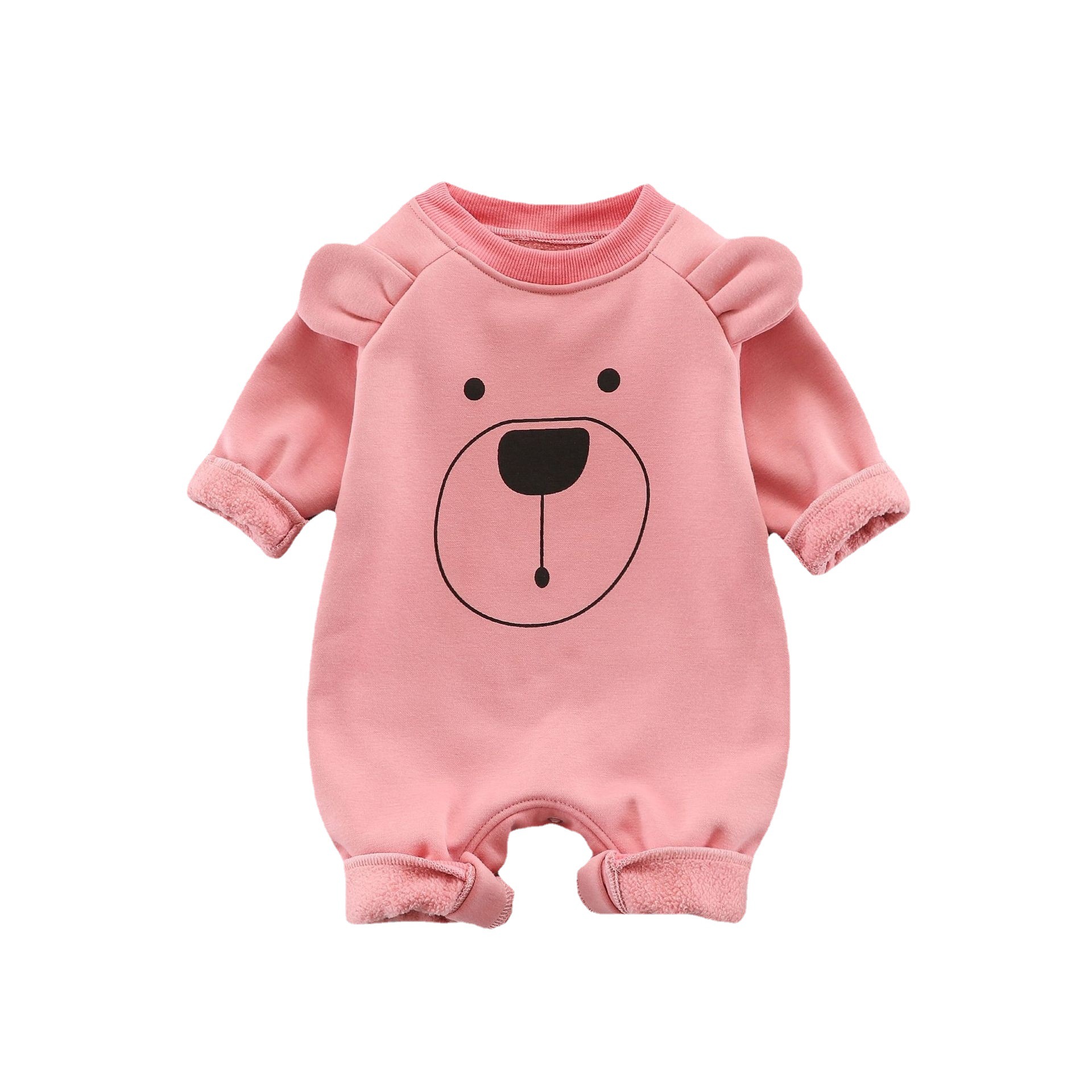 Baby jumpsuit with fleece hoodie for outdoor climbing