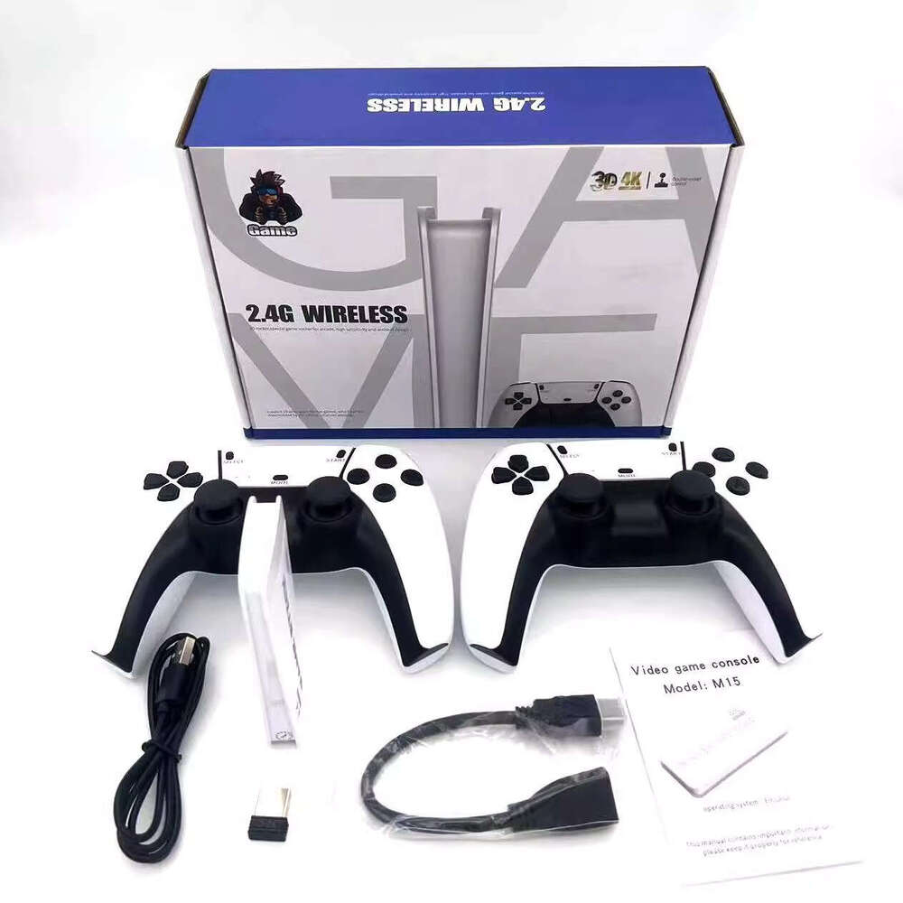English M15 TV Arcade PS1 Game Console HDMI Wireless 2.4G HD Portable Two-Player Retro 2