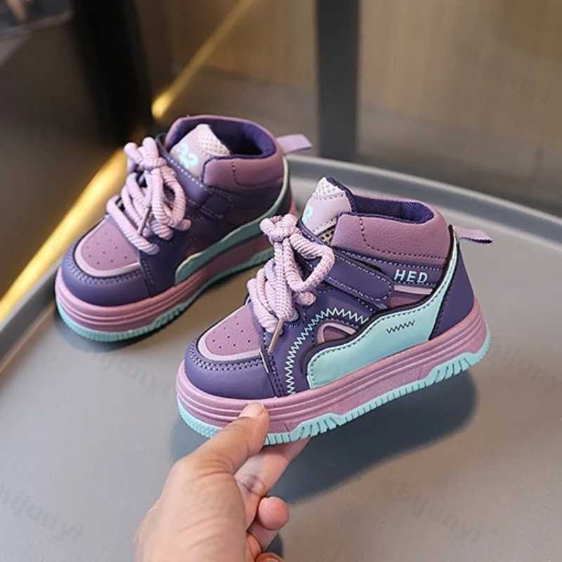 Childrens Spring Autumn New Sports Boys Casual Trend Board High Top Girls Fashion Cfort Running Shoes Sneakers C260130