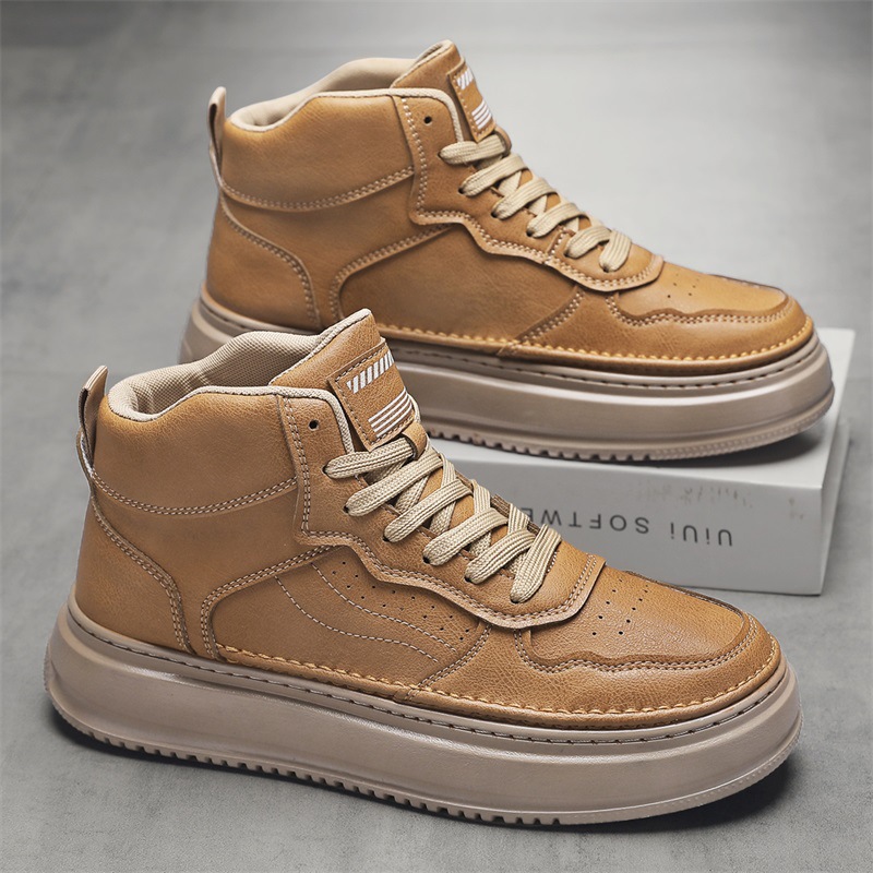 Men's Brand Hot Design High Top Sneakers - Luxury shoes Fall free shipping 2025 Thick Bottom Casual