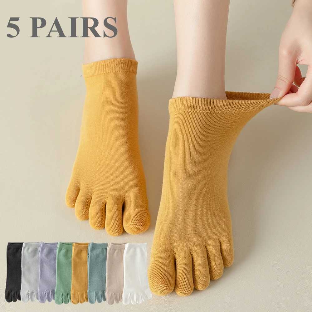 5 Pairs Women Toe Socks with Separate Fingers High Quality Cotton Five Finger Socks Women Low Cut Ankle Socks Yoga SportsW251011