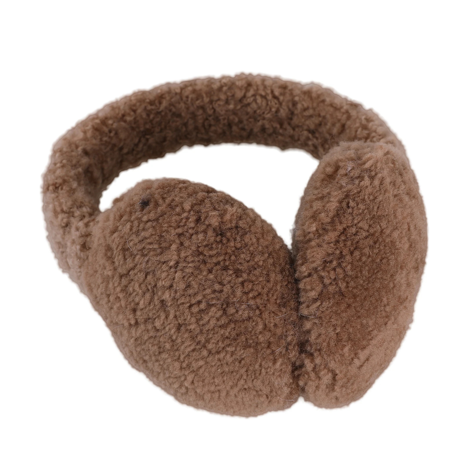 BOONJOVIA Ear Muffs Unisex Genuine Curly Shearling Wool Classic Winter Outdoor Earmuffs for Women Warm Ear Warmers 251010