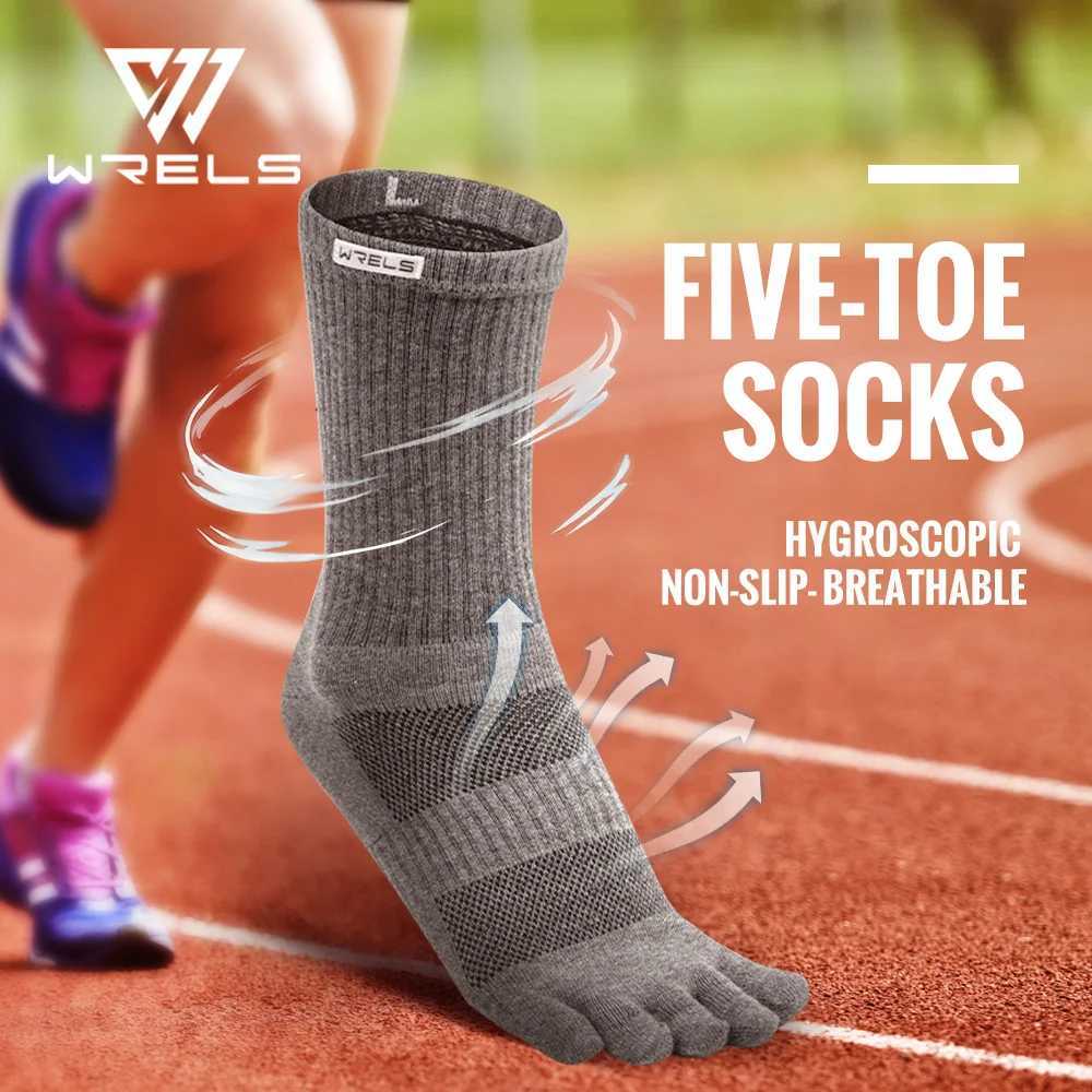 WRELS 123 Pairs Toe Socks Cotton Athletic Running Five Finger Socks Cushion Socks SweatAbsorbing Breathable 5 Finger SocksW251011