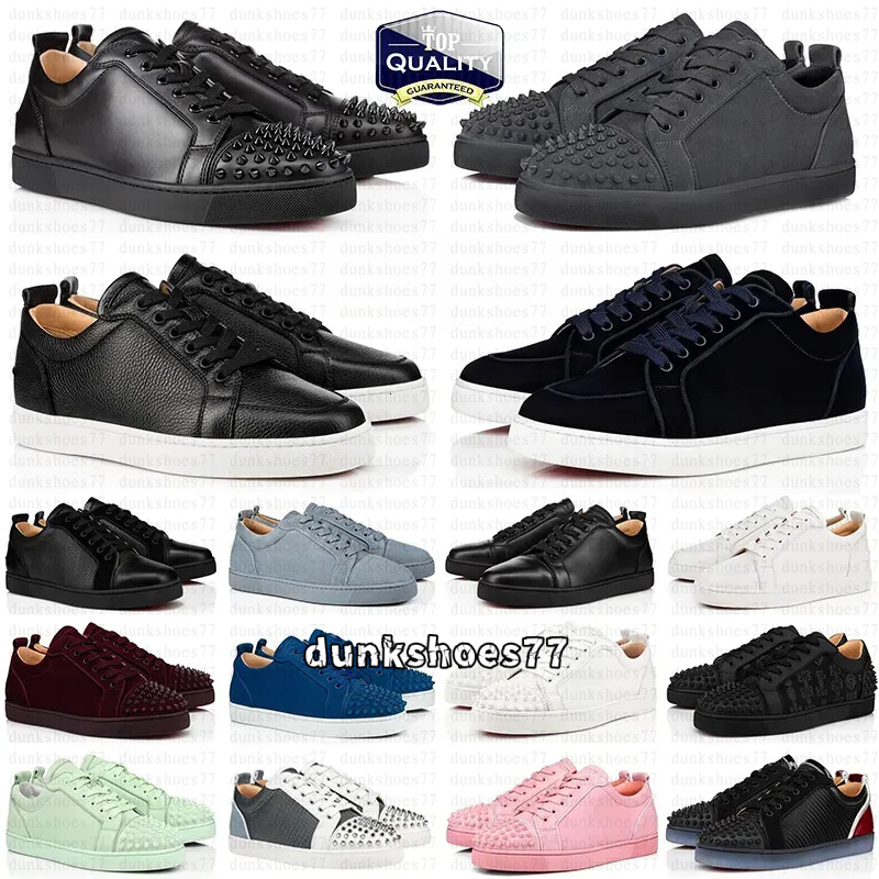 Designer Women Men Casual Sneakers Platform Red Soled Dress Shoes Leather Suede Glitter Grey Rivets Fashion Spikes Office Career Wedding Trainers