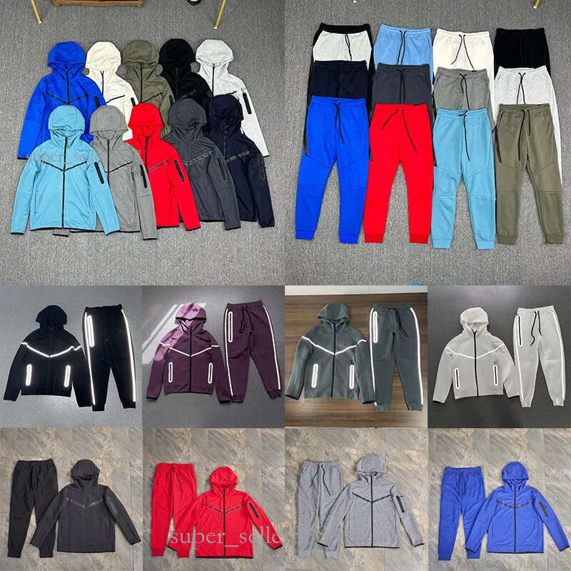 5A tech fleece designer mens woman pants men full-zip hoodie sweatpants windrunner sportswear jacket reflective waist cord pocket taping tracksuit