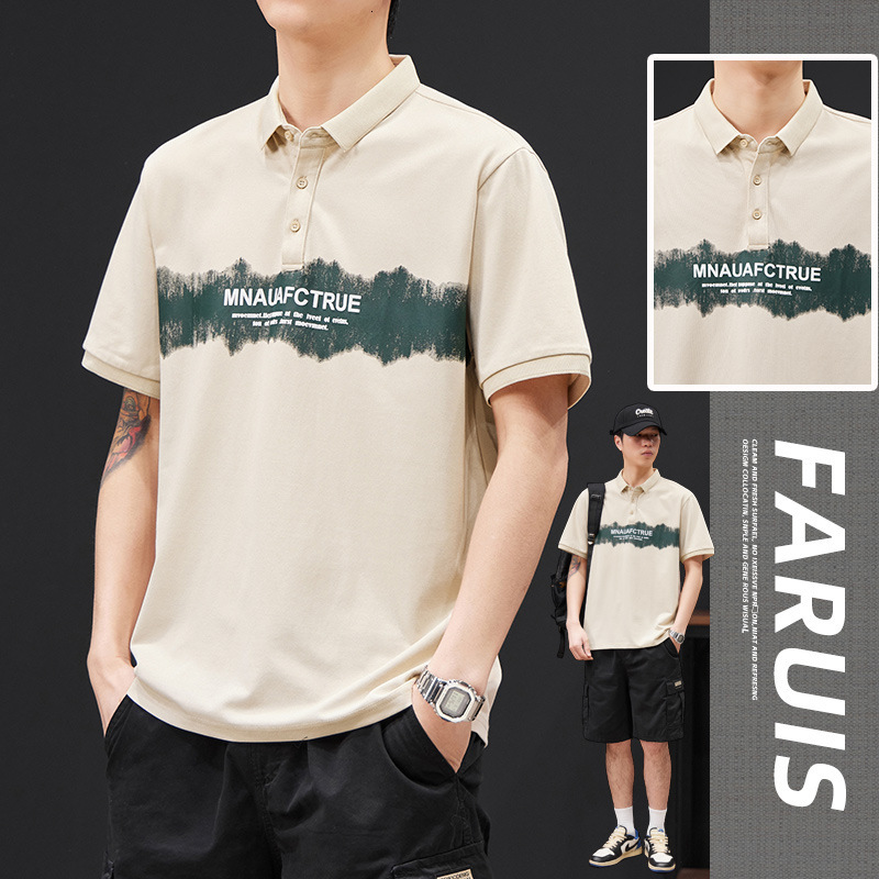 Designer Hoodie Short Sleeve Men's Ice Designer Shirt Silk Cotton Polo Shirt Stylish Men's Polo Shirt 2025 New Summer Turn-down Collar T-shirt Men's Top