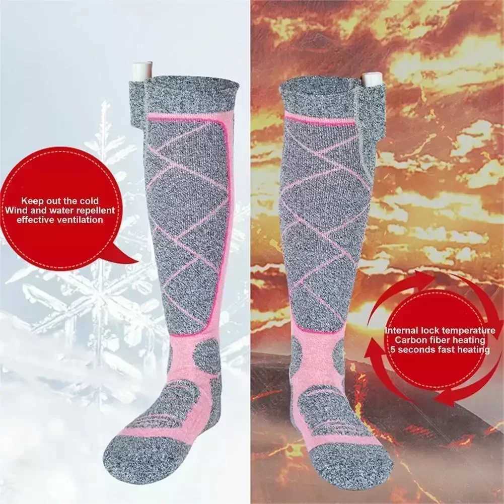 Intelligent Electric Winter Warm Socks for AntiCold Skiing Winter Heated Long Socks Outdoor Camping Hiking Warmth StockingW251011