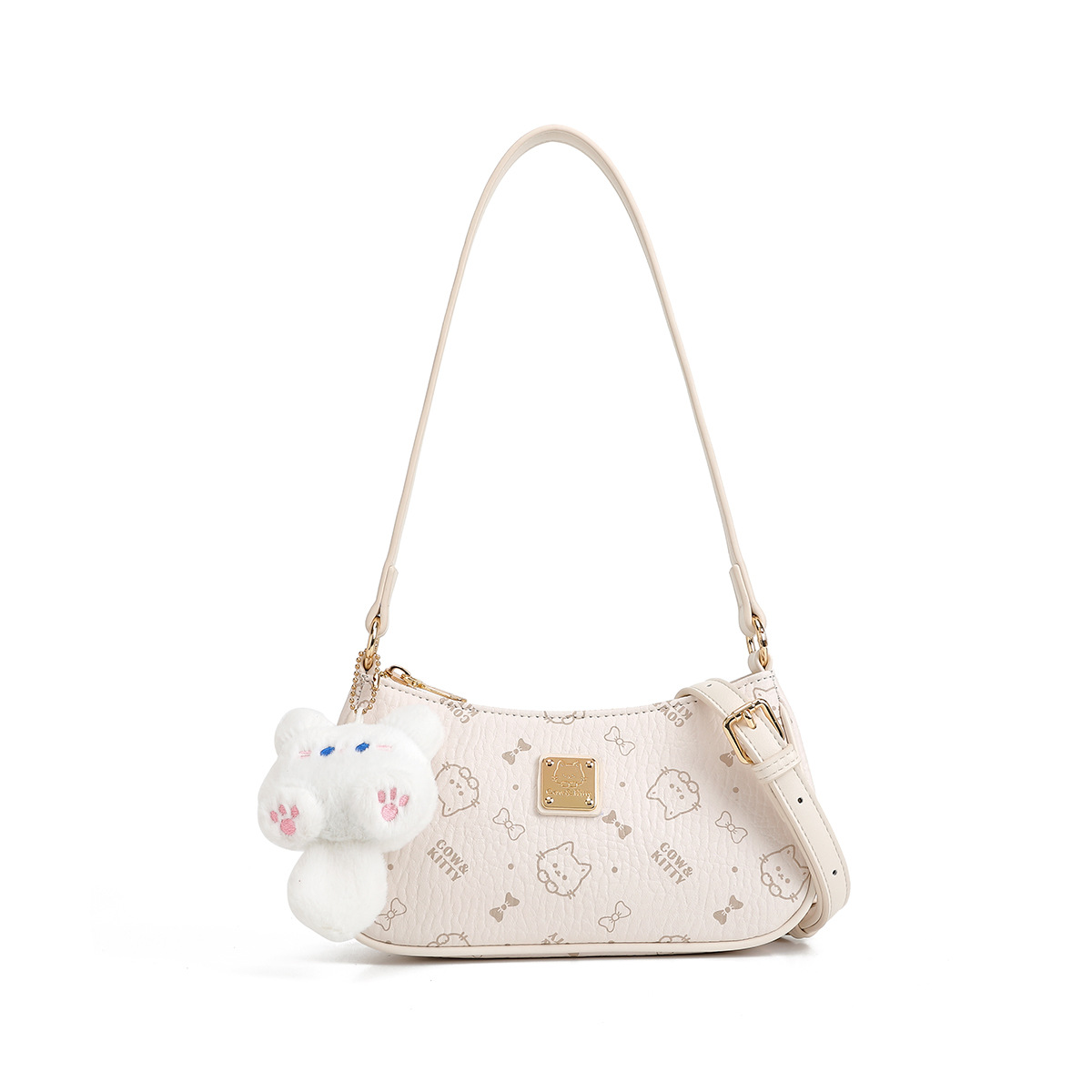 Cow & Kitty designer bag free shipping 2025 New Classic Printed Shoulder Bag Cute Casual Underarm Bag for Women