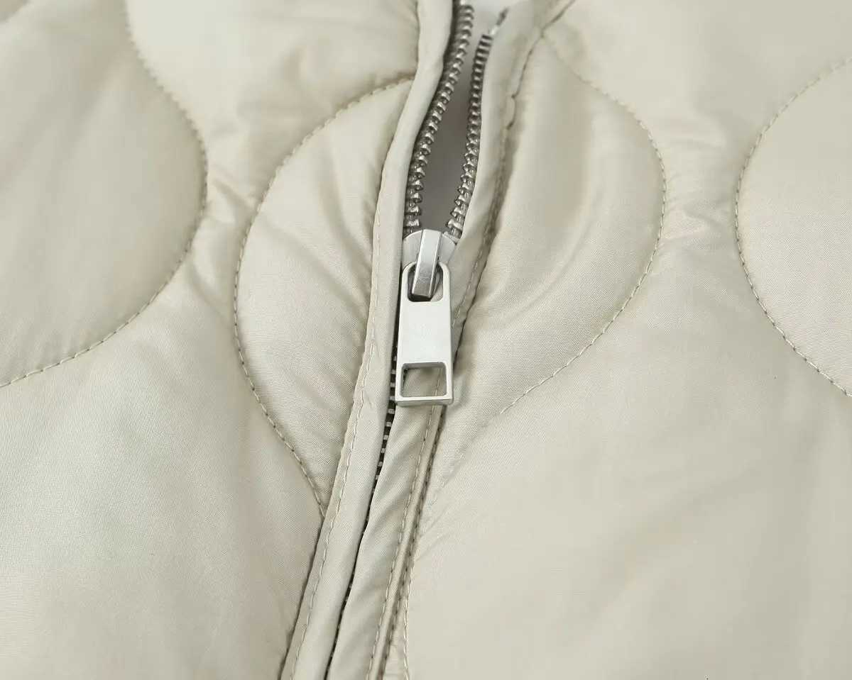 Womens 2025 New Simple Loose Warm Pocket Quilted Cotton Jacket Womens Jacket Cotton ClothesXJ251011