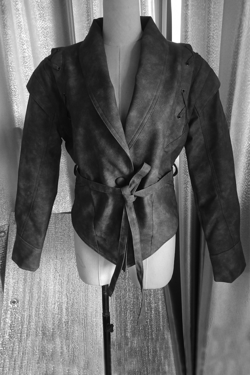 Korean fashion black leather jacket womens clothing autumn/winter loose casual jacket PU leather motorcycle jacket womens top 241118