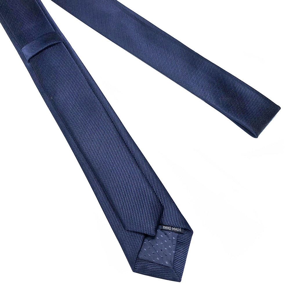 KAMBERFT Fashion Casual 4cm Slim Silk Tie Solid Color Black Red Ties Handmade Men Woven Skinny Necktie For Wedding Party 250908