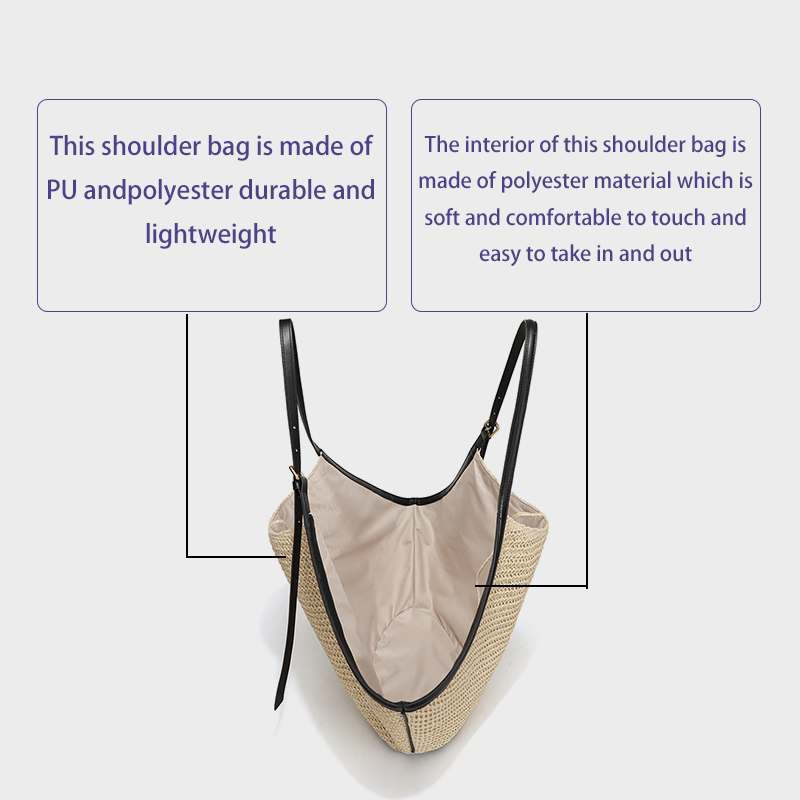 Sewafox Women's Shoulder Bag Fashion Handbag Travel Beach Bag Artistic Tote Bag Suitable for Daily and Travel Use Beige