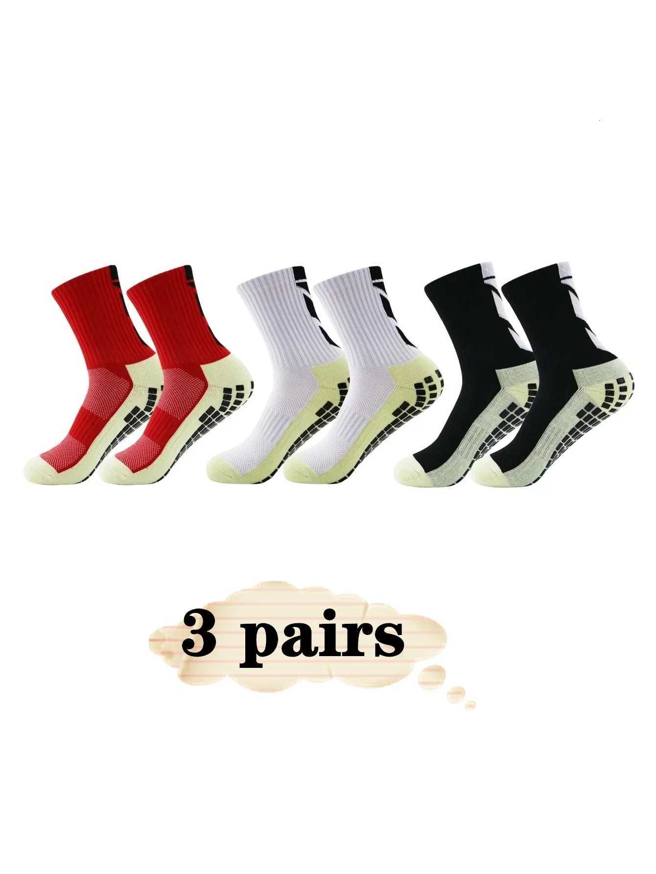 5 pairs of antiskid classic sports socks with adhesive points football socksW251011