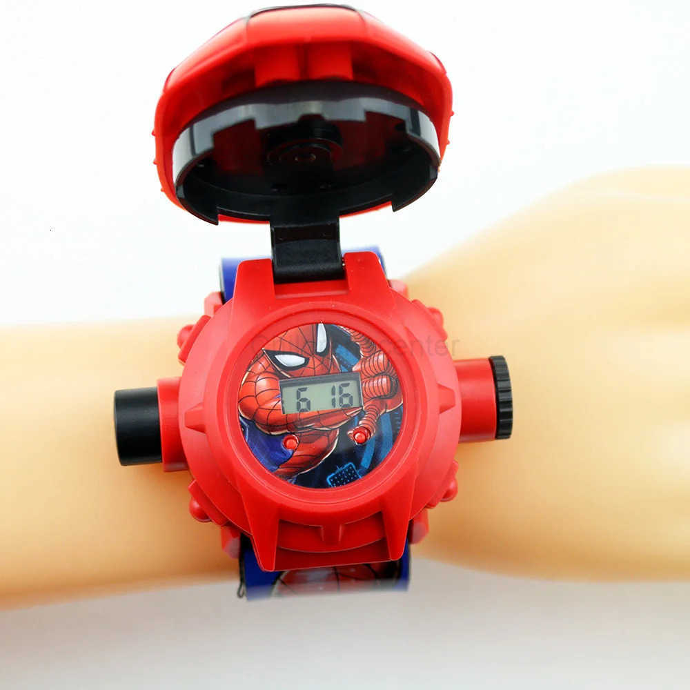 Disney kids watches for Girls 3D Projection Princess Elsa Mickey Mouse Digital Watch Spiderman Clock relogio H251011