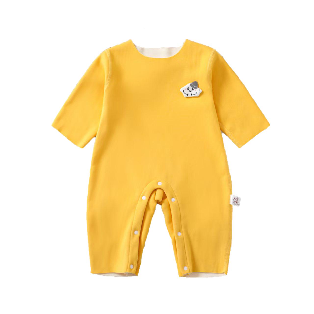 Baby bodysuit with flannel double-sided heating for autumn and winter warm clothing