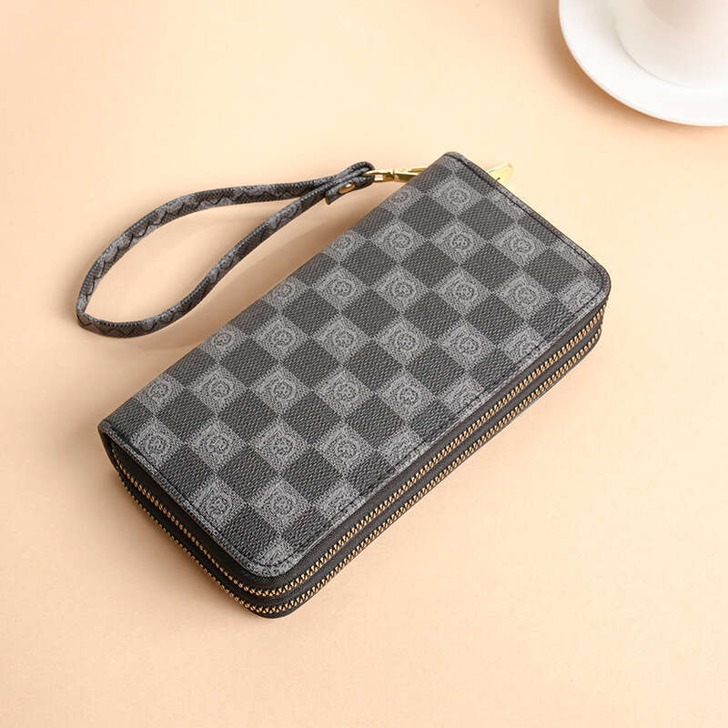 2025 New Women's Long Wallet Fashionable Elegant Printed Double Zipper Large Capacity Phone Bag Clutch