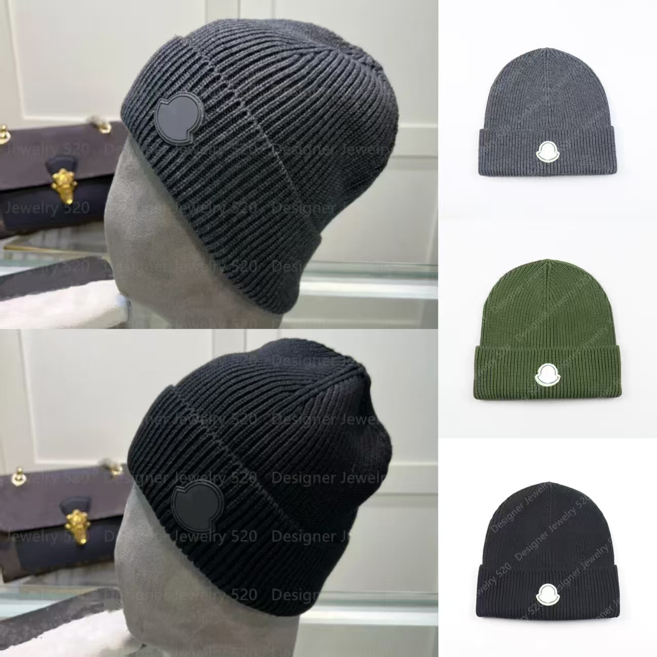 Designer Beanie High Quality Classic Hat Men Women Knitted Bonnets Fashion Fall Autumn winter Skull Cap Casual Travel Classical Beanies Grey Black Grey Keep Warm