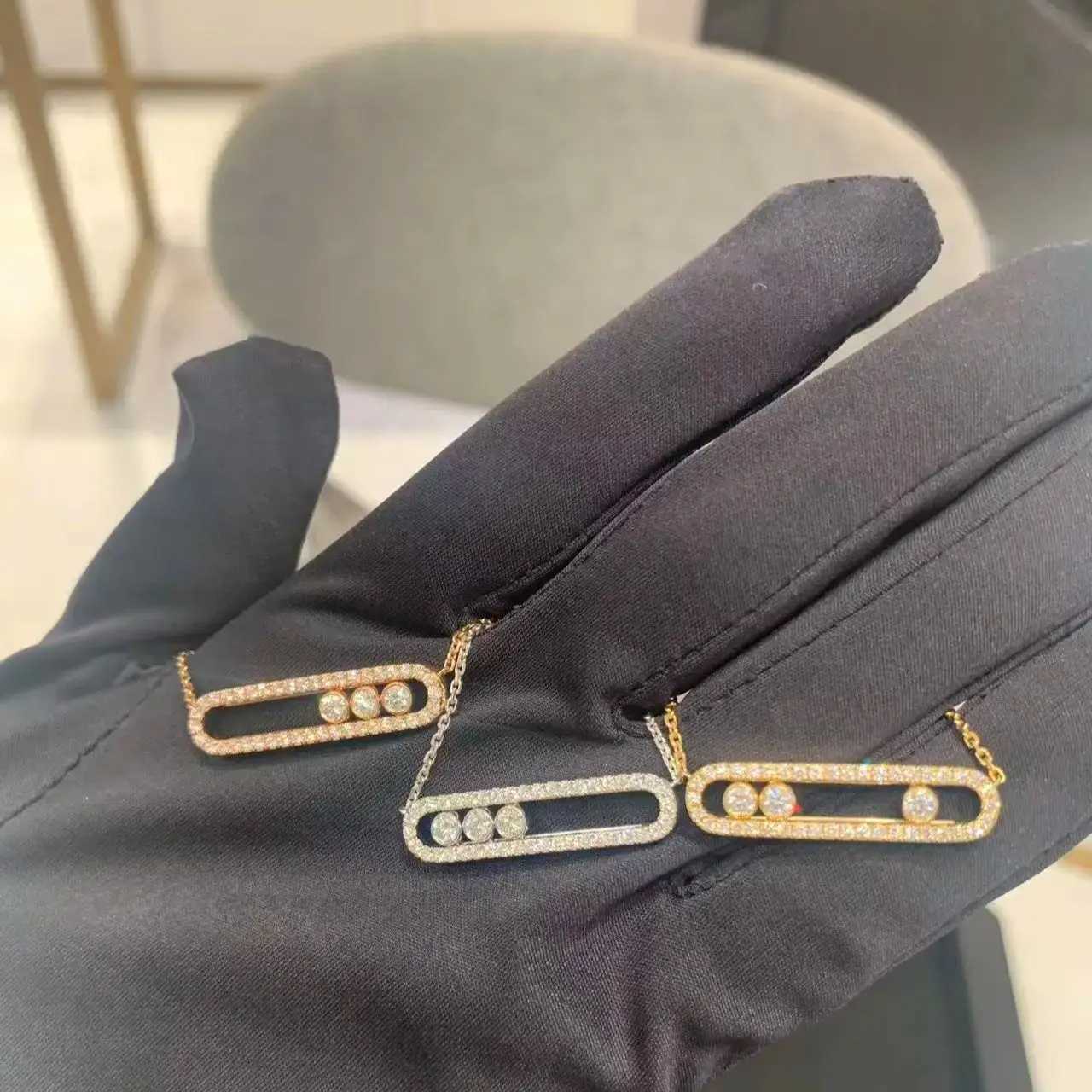 Baby Womens Pendant Necklace Three Mobile Diamonds High Quality S925 Silver Symbolize Yesterday Today Tomorrows LOVE Z251011