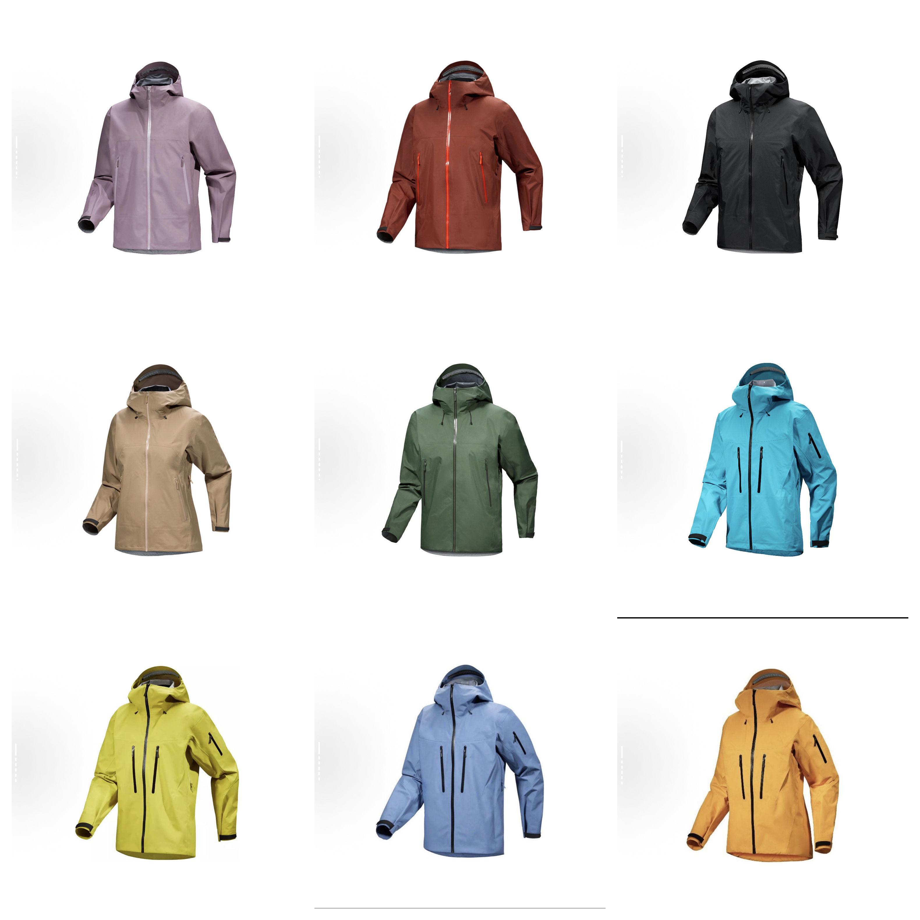 10A LT SL AR Lightweight SV MX New designer Men jacket Three Layer Outdoor zipper jackets Windproof and waterproof veste windbreaker jacket 01