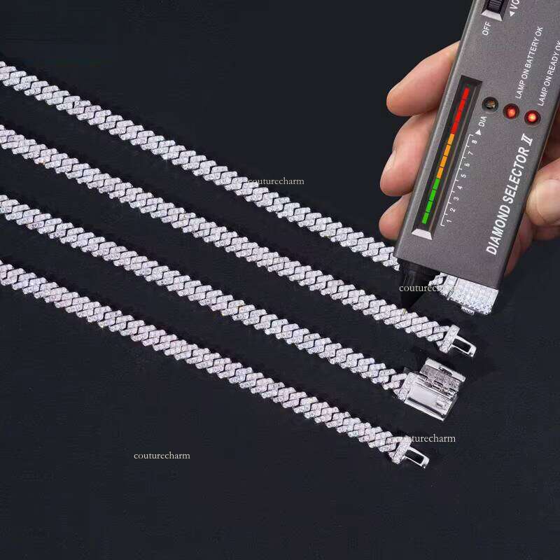 5mm Pure Sier Hiphop Moissanite Cuban Necklace for Men and Women Durable Hypoallergenic Jewelry