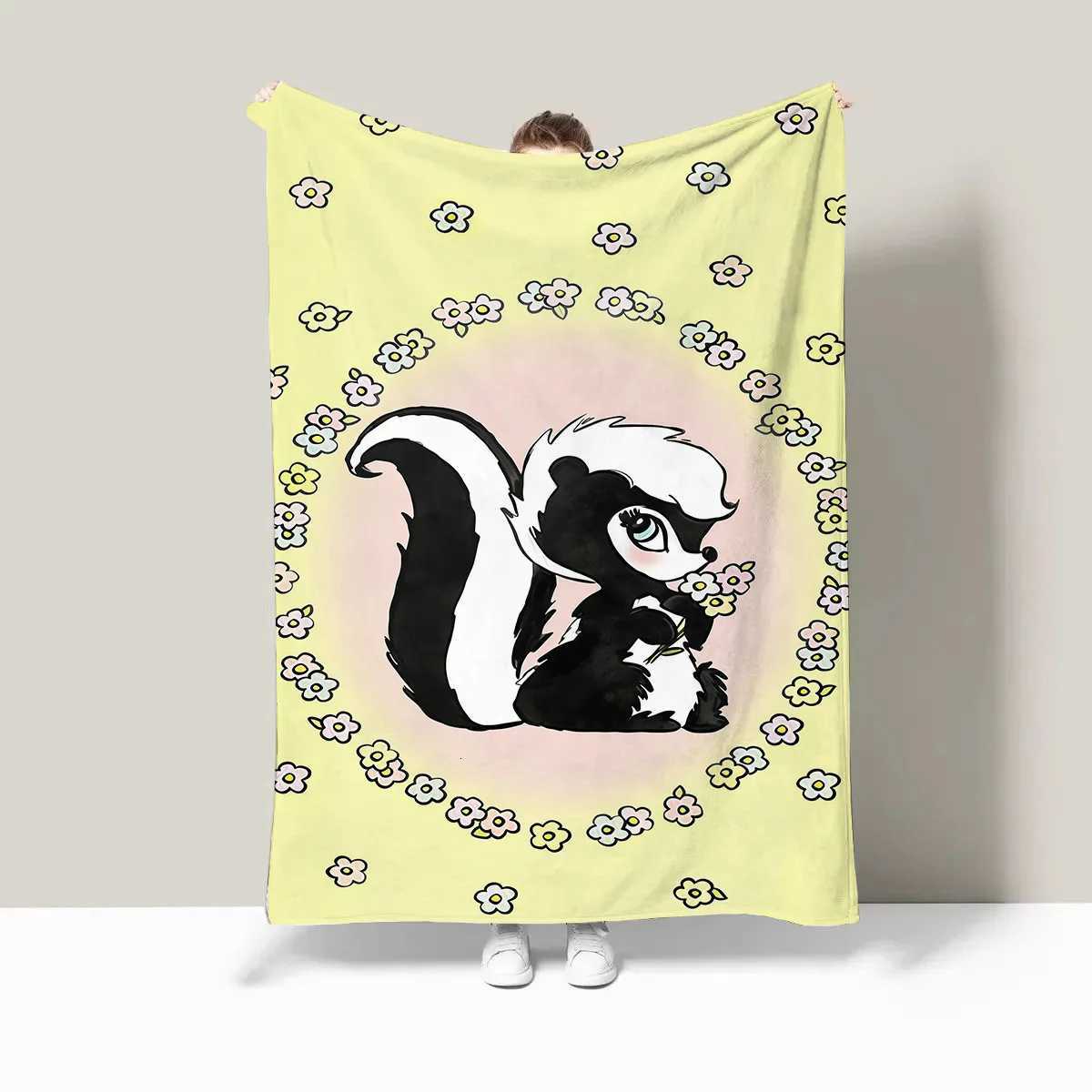 Cartoon animation style digitalprinted polyester Bedroom velvet flannel cover blanket Fleece soft sofa cover blankets for beds C251011