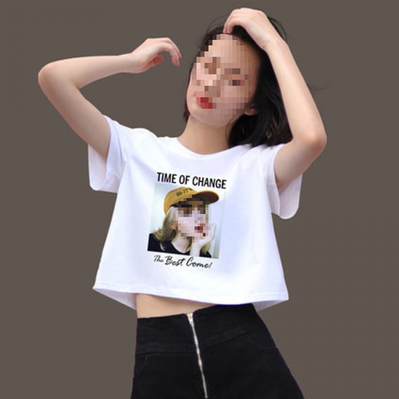 Super Popular Ins Short T-shirt For Women Short Sleeve Summer Korean Version High Waist Loose Designer Hoodie Fit Small Size Designer Shirt Student Crop Top Trendy