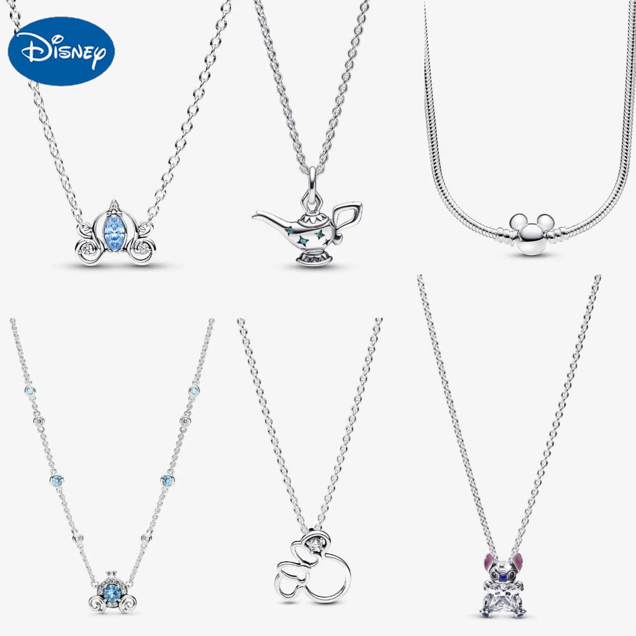 Disney 2024 new fashion creative love shaped necklace suitable for womens senior exquisite charm jewelry charm jewelry wholesal H251011