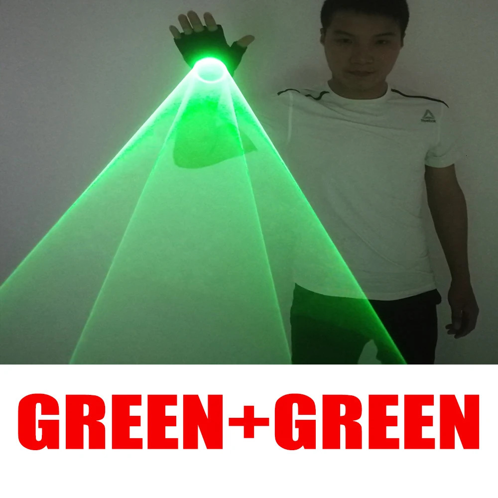 Green Red Blue RGB Rotating Laser Gloves Whirlwind Handheld Lazer Cannon Tunnel Effect Vortex LED Light Pub Party Show 251009