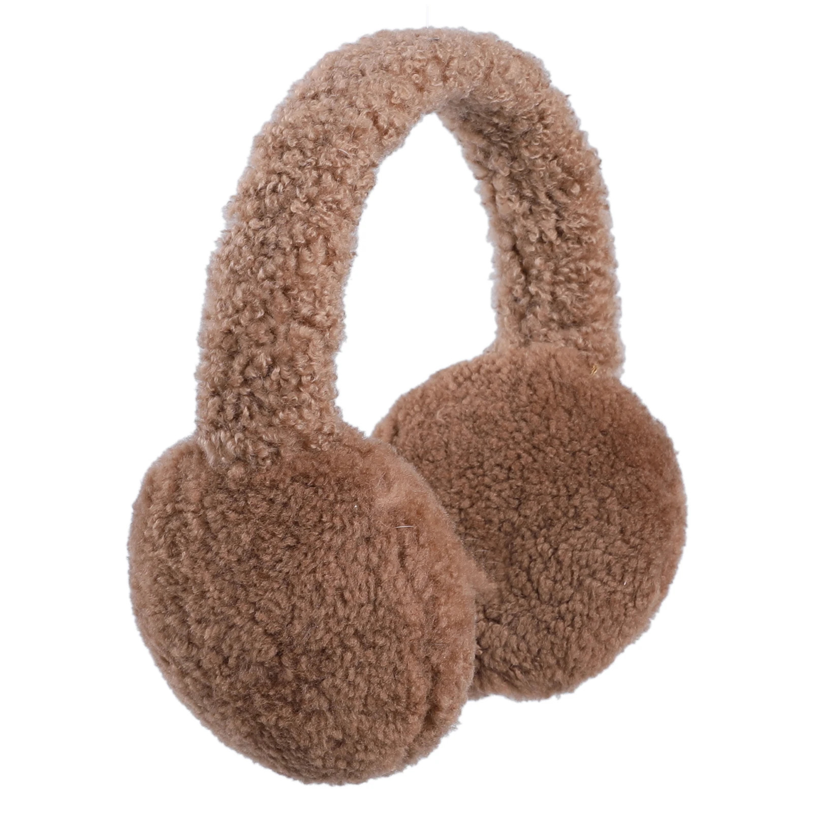 BOONJOVIA Ear Muffs Unisex Genuine Curly Shearling Wool Classic Winter Outdoor Earmuffs for Women Warm Ear Warmers 251010