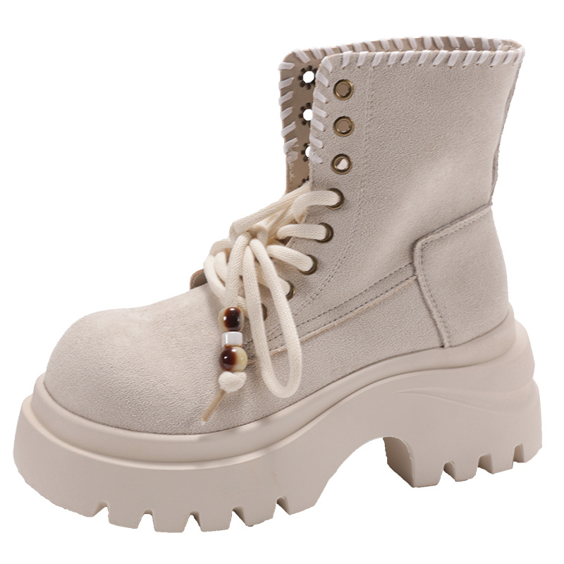 Free Shipping Fashion leisure queen short height Martin boots for women autumn slimming effect thick soled short boots