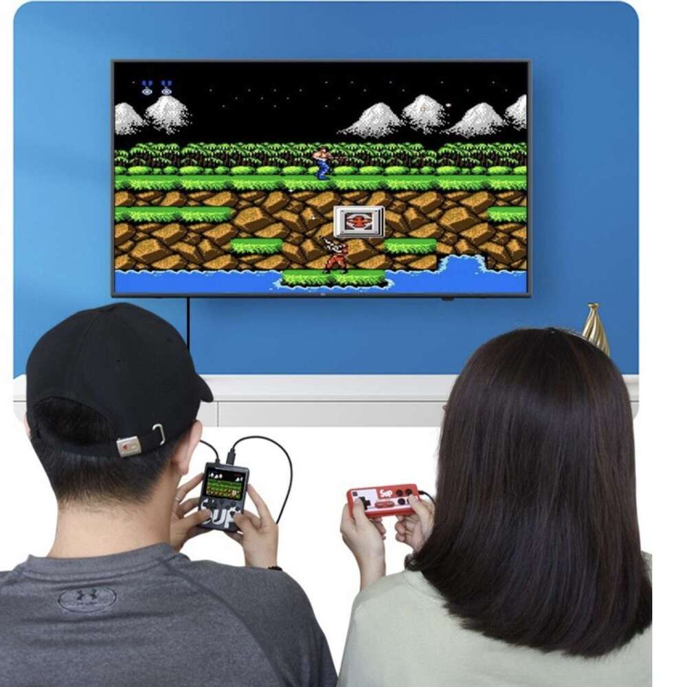 Handheld Sup Mini Portable Game Console Retro Two-Player Battle TV Screen Projection Home Use 400-in-1 2