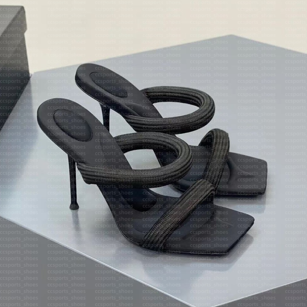 Luxury sandals Wedding Women heels Party fashion sandals Designer Summer sexy Slippers New High heel Silk fabric brand top quality Dress shoes eur35-40