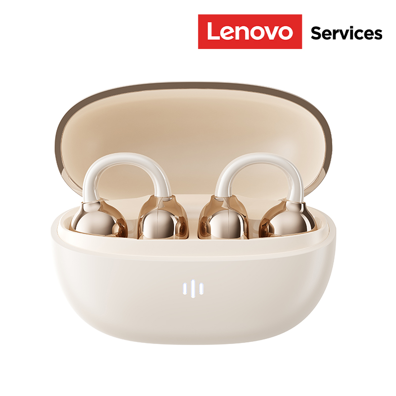 LenovoServices Butterfly Earring Bluetooth 6.0 Clip-On Earphones High-Fidelity Low-Latency RS103 Open Wireless Gaming Headset Ergonomic Design Ear hoo